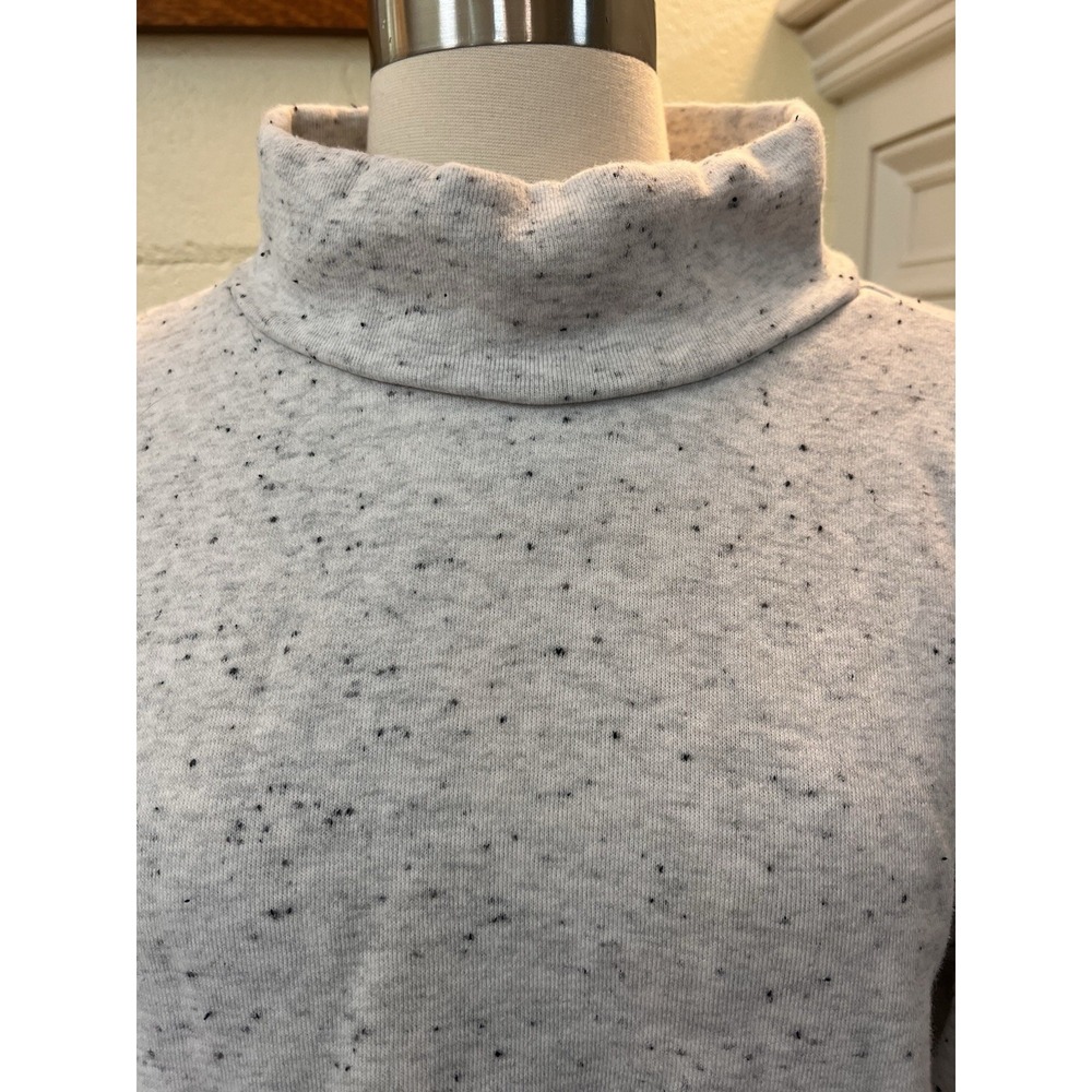 Madewell MWL Gray Crop Long Sleeve Sweatshirt Organic Cotton Sweater Sz Small - Picture 2 of 8
